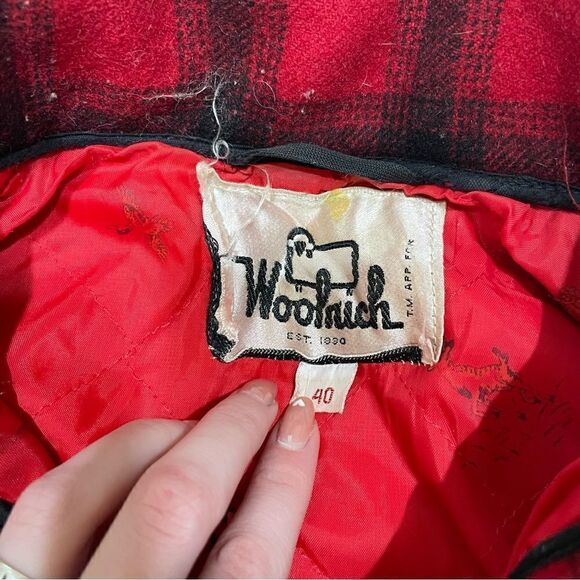 Woolrich Adult Size 40 Coat Flannel Lined Outdoor Wool Blend Coat - Picture 3 of 10